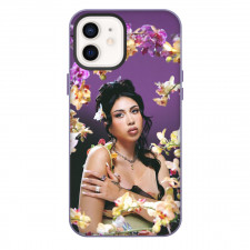 Kali Uchis Phone Case For iPhone Samsung Galaxy Pixel OnePlus Vivo Xiaomi Asus Sony Motorola Nokia - Kali Uchis Portrait On Floral Purple Background