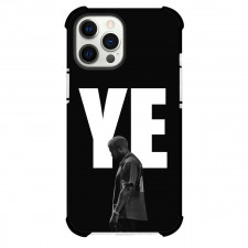 Kanye West Phone Case For iPhone Samsung Galaxy Pixel OnePlus Vivo Xiaomi Asus Sony Motorola Nokia - Kanye West Standing Side Portrait On YE Background Grayscale Poster