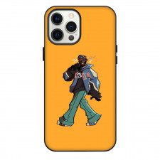Kendrick Lamar Phone Case For iPhone Samsung Galaxy Pixel OnePlus Vivo Xiaomi Asus Sony Motorola Nokia - Kendrick Lamar Say Drake Cartoon Art On Orange Background