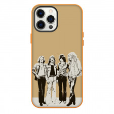Led Zeppelin Phone Case For iPhone Samsung Galaxy Pixel OnePlus Vivo Xiaomi Asus Sony Motorola Nokia - Band Portrait Monochrome Brown Poster