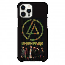 Linkin Park Phone Case For iPhone Samsung Galaxy Pixel OnePlus Vivo Xiaomi Asus Sony Motorola Nokia - Linkin Park Logo And Member On Black Background
