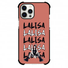 Lisa Phone Case For iPhone And Samsung Galaxy - Lisa BlackPink Sitting On Word Art Brown Background