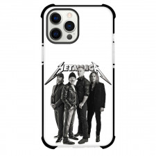 Metallica Phone Case For iPhone Samsung Galaxy Pixel OnePlus Vivo Xiaomi Asus Sony Motorola Nokia - Metallica Group Standing with LogoWhite Background