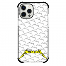 Metallica Phone Case For iPhone Samsung Galaxy Pixel OnePlus Vivo Xiaomi Asus Sony Motorola Nokia - Metallica Yellow Logo with Transparent Medley Monogram