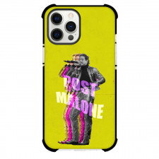 Post Malone Phone Case For iPhone Samsung Galaxy Pixel OnePlus Vivo Xiaomi Asus Sony Motorola Nokia - Post Malone Fan Art On Yellow Background