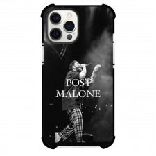 Post Malone Phone Case For iPhone Samsung Galaxy Pixel OnePlus Vivo Xiaomi Asus Sony Motorola Nokia - Post Malone Performs On Stage Grayscale Poster