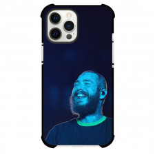 Post Malone Phone Case For iPhone Samsung Galaxy Pixel OnePlus Vivo Xiaomi Asus Sony Motorola Nokia - Post Malone Smiling On Blue Sport Light Poster