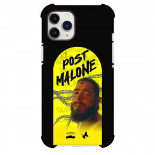 Post Malone Phone Case For iPhone Samsung Galaxy Pixel OnePlus Vivo Xiaomi Asus Sony Motorola Nokia - Post Malone Smoking Portrait On Yellow Background