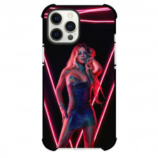Mariah Carey Phone Case For iPhone Samsung Galaxy Pixel OnePlus Vivo Xiaomi Asus Sony Motorola Nokia - Mariah Carey Standing On Pink Neon Light Background