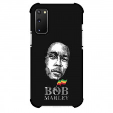 Bob Marley Phone Case For iPhone and Samsung Galaxy Devices - Bob Marley Avatar Grayscale On Black Background