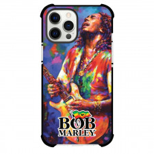 Bob Marley Phone Case For iPhone and Samsung Galaxy Devices - Bob Marley Playing The Guitar Watercolor