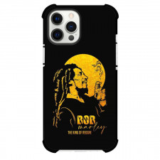 Bob Marley Phone Case For iPhone and Samsung Galaxy Devices - Bob Marley Side Portrait Smoking Black Background