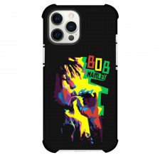 Bob Marley Phone Case For iPhone and Samsung Galaxy Devices - Bob Marley Side Portrait Smoking Mosaic Art