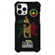 Bob Marley Phone Case For iPhone and Samsung Galaxy Devices - Bob Marley Words Lion Logo On Black Background
