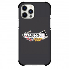 Maroon 5 Phone Case For iPhone Samsung Galaxy Pixel OnePlus Vivo Xiaomi Asus Sony Motorola Nokia - Maroon 5 Logo Sticker On Dark Background