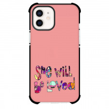 Maroon 5 Phone Case For iPhone Samsung Galaxy Pixel OnePlus Vivo Xiaomi Asus Sony Motorola Nokia - Maroon 5 Lyrics She Will Be Loved On Pink Background