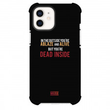 Muse Phone Case For iPhone Samsung Galaxy Pixel OnePlus Vivo Xiaomi Asus Sony Motorola Nokia - Muse Lyrics In The Outside You Are Ablaze And Alive On Black Background