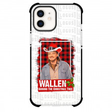Morgan Wallen Phone Case For iPhone Samsung Galaxy Pixel OnePlus Vivo Xiaomi Asus Sony Motorola Nokia - Morgan Wallen Portrait On Christmas Design Background