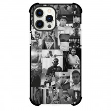 Myke Towers Phone Case For iPhone Samsung Galaxy Pixel OnePlus Vivo Xiaomi Asus Sony Motorola Nokia - Myke Towers Grayscale Portrait Collage Poster