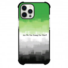 The Neighbourhood Phone Case For iPhone Samsung Galaxy Pixel OnePlus Vivo Xiaomi Asus Sony Motorola Nokia - The Neighbourhood Are We Too Young Lyrics On Green Gray Background
