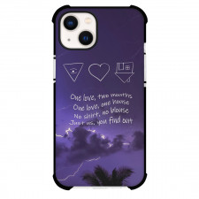 The Neighbourhood Phone Case For iPhone Samsung Galaxy Pixel OnePlus Vivo Xiaomi Asus Sony Motorola Nokia - The Neighbourhood One Love Two Mouths Lyrics On Thunder Sky Background