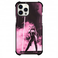 Nicki Minaj Phone Case For iPhone Samsung Galaxy Pixel OnePlus Vivo Xiaomi Asus Sony Motorola Nokia - Nicki Minaj Performing On Stage Pink Smoke Background