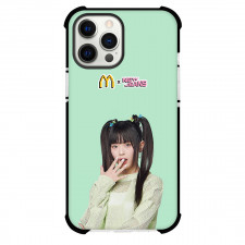 NewJeans Phone Case For iPhone Samsung Galaxy Pixel OnePlus Vivo Xiaomi Asus Sony Motorola Nokia - NewJeans Mcdonalds Hanni Portrait On Green Background