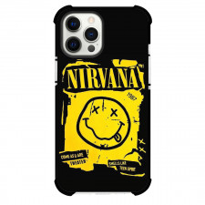 Nirvana Phone Case For iPhone Samsung Galaxy Pixel OnePlus Vivo Xiaomi Asus Sony Motorola Nokia - Nirvana Fan Casting Poster Yellow Illustration On Black Background