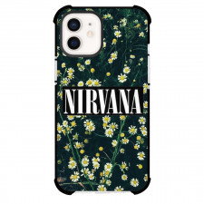 Nirvana Phone Case For iPhone Samsung Galaxy Pixel OnePlus Vivo Xiaomi Asus Sony Motorola Nokia - Nirvana Logo On Floral Background