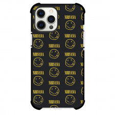 Nirvana Phone Case For iPhone Samsung Galaxy Pixel OnePlus Vivo Xiaomi Asus Sony Motorola Nokia - Nirvana Logo Pattern Art On Black Background
