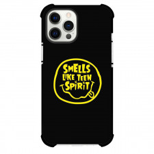 Nirvana Phone Case For iPhone Samsung Galaxy Pixel OnePlus Vivo Xiaomi Asus Sony Motorola Nokia - Nirvana Smells Like Teen Spirit Yellow Logo On Black Background