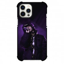Peso Pluma Phone Case For iPhone Samsung Galaxy Pixel OnePlus Vivo Xiaomi Asus Sony Motorola Nokia - Peso Pluma Singing Poster On Dark Purple Spot Light
