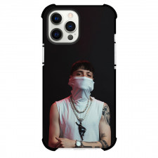 Peso Pluma Phone Case For iPhone Samsung Galaxy Pixel OnePlus Vivo Xiaomi Asus Sony Motorola Nokia - Peso Pluma Wearing Mask On Black Background