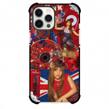 PinkPantheress Phone Case For iPhone Samsung Galaxy Pixel OnePlus Vivo Xiaomi Asus Sony Motorola Nokia - PinkPantheress Crown On Head UK Flag Background Collage Poster