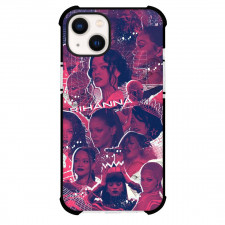 Rihanna Phone Case For iPhone Samsung Galaxy Pixel OnePlus Vivo Xiaomi Asus Sony Motorola Nokia - Rihanna Candid Portrait With Red Effect Collage Poster