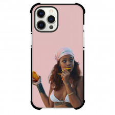 Rihanna Phone Case For iPhone Samsung Galaxy Pixel OnePlus Vivo Xiaomi Asus Sony Motorola Nokia - Rihanna Eating Mango Candid Picture On Pink Background