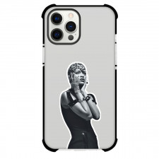 Rihanna Phone Case For iPhone Samsung Galaxy Pixel OnePlus Vivo Xiaomi Asus Sony Motorola Nokia - Rihanna Grayscale Picture For W Magazine Sticker