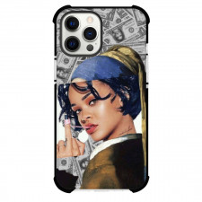 Rihanna Phone Case For iPhone And Samsung Galaxy - Rihanna Side Portrait On Dollars