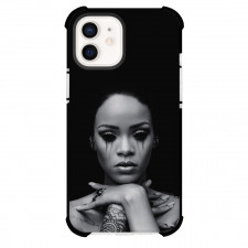 Rihanna Phone Case For iPhone Samsung Galaxy Pixel OnePlus Vivo Xiaomi Asus Sony Motorola Nokia - Rihanna Sad Grayscale Portrait Poster