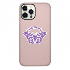 Olivia Rodrigo Phone Case For iPhone Samsung Galaxy Pixel OnePlus Vivo Xiaomi Asus Sony Motorola Nokia - Olivia Rodrigo Purple Butterfly Logo Sticker