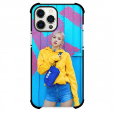 Rose Phone Case For iPhone And Samsung Galaxy - Rose BlackPink Standing Wearing Yellow Hoodie