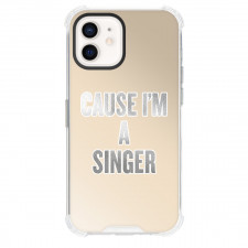 Sabrina Carpenter Phone Case For iPhone Samsung Galaxy Pixel OnePlus Vivo Xiaomi Asus Sony Motorola Nokia - Sabrina Carpenter Cause I Am A Singer Silver Foil Quote Sticker