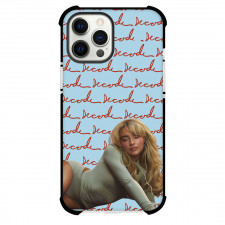 Sabrina Carpenter Phone Case For iPhone Samsung Galaxy Pixel OnePlus Vivo Xiaomi Asus Sony Motorola Nokia - Sabrina Carpenter Laying On Decode Pattern Art Background