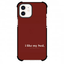 Sabrina Carpenter Phone Case For iPhone Samsung Galaxy Pixel OnePlus Vivo Xiaomi Asus Sony Motorola Nokia - Sabrina Carpenter I Like My Bed Lyrics On Red Background