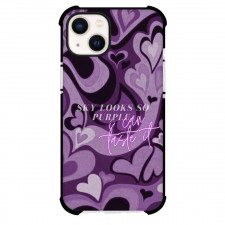 Sabrina Carpenter Phone Case For iPhone Samsung Galaxy Pixel OnePlus Vivo Xiaomi Asus Sony Motorola Nokia - Sabrina Carpenter Sky Looks So Purple Lyrics On Purple Graphic