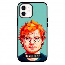 Ed Sheeran Phone Case For iPhone Samsung Galaxy Pixel OnePlus Vivo Xiaomi Asus Sony Motorola Nokia - Ed Sheeran Portrait Cartoon Art On Cyan Background