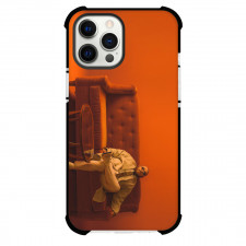 Teddy Swims Phone Case For iPhone Samsung Galaxy Pixel OnePlus Vivo Xiaomi Asus Sony Motorola Nokia - Teddy Swims Sitting On A Sofa Orange Background