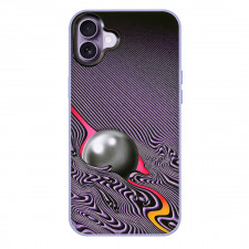 Tame Impala Phone Case For iPhone Samsung Galaxy Pixel OnePlus Vivo Xiaomi Asus Sony Motorola Nokia - Tame Impala Diagonal Purple Lines with Silver Ball in Turbulent Flow
