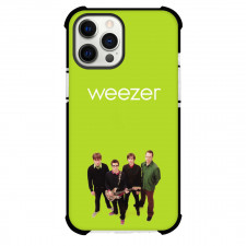 Weezer Phone Case For iPhone Samsung Galaxy Pixel OnePlus Vivo Xiaomi Asus Sony Motorola Nokia - Band Portrait Poster In Green Background