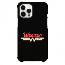 Weezer Phone Case For iPhone Samsung Galaxy Pixel OnePlus Vivo Xiaomi Asus Sony Motorola Nokia - Band Retro Logo In Black Background